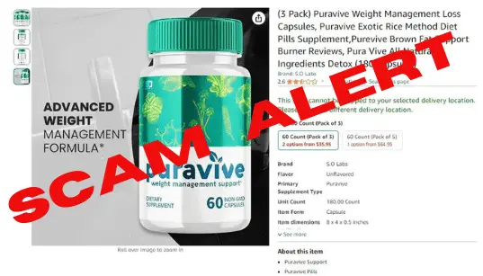 Puravive Scam Alert
